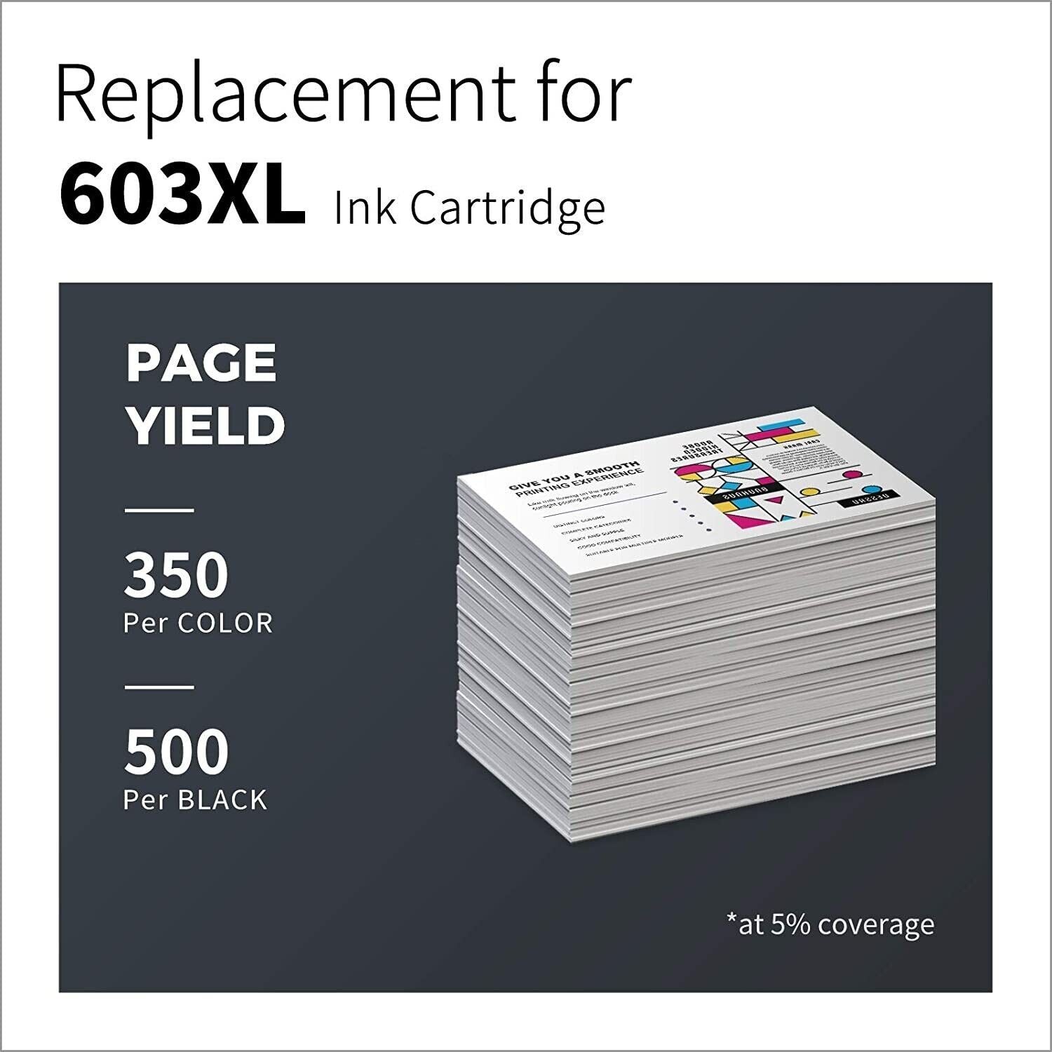 603 603XL Ink Cartridges 5 Pack Epson Cartridges Black XP-342 XP